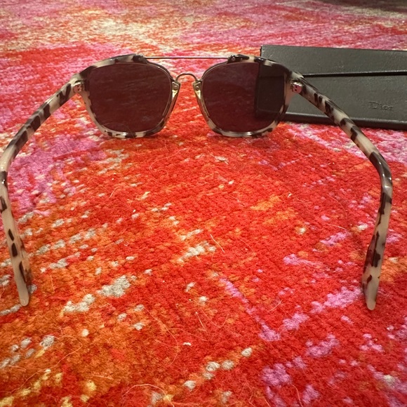 Dior Abstract Blue Mirrored Tortoise Sunglasses - Picture 6 of 8